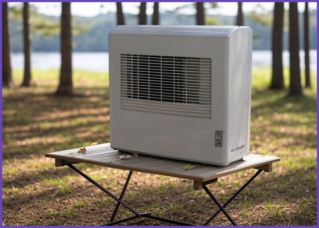 감성전자 더윈드 저소음 캠핑용 리모컨 이동식 에어컨 FU-AC23SSW 고객직접설치 - 이미지 1